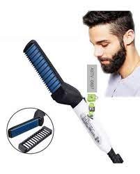 Electric Hair Straightener Brush,Men Quick Beard Straightener Styler Comb,Hair Straightening,Curly Hair Straightening Comb,Side Hair Detangling,Multifunctional Hair Curling Curler