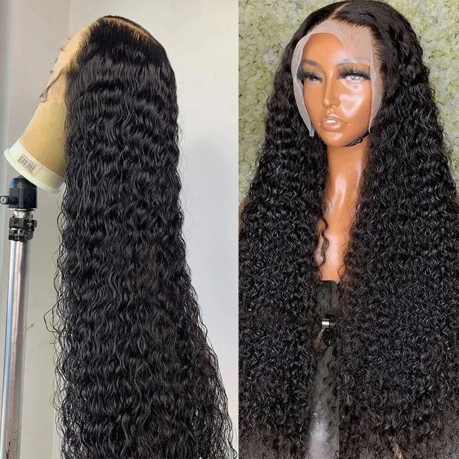 Stretched Length: 40inches, Density: 180%, Ships From: CHINA, Lace Size: 13x6 - hd lace wig 13x6 human hair Curly Wig For Women choice Pre Plucked 30 40 Inch Loose Deep Wave Water wave Frontal Wigs
