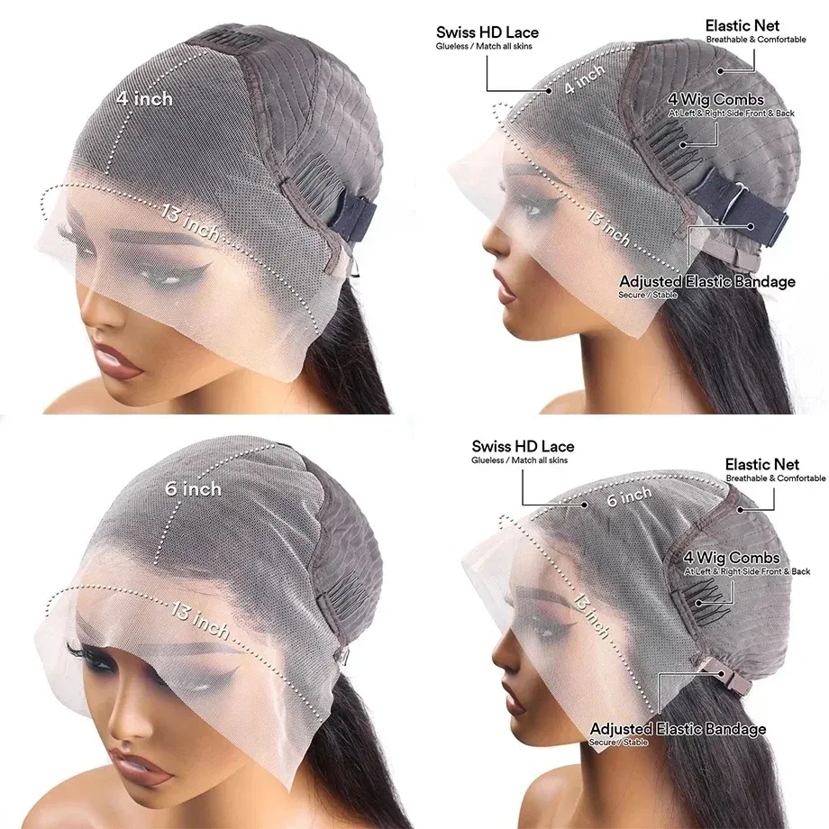 Stretched Length: 40inches, Density: 180%, Ships From: CHINA, Lace Size: 13x6 - hd lace wig 13x6 human hair Curly Wig For Women choice Pre Plucked 30 40 Inch Loose Deep Wave Water wave Frontal Wigs