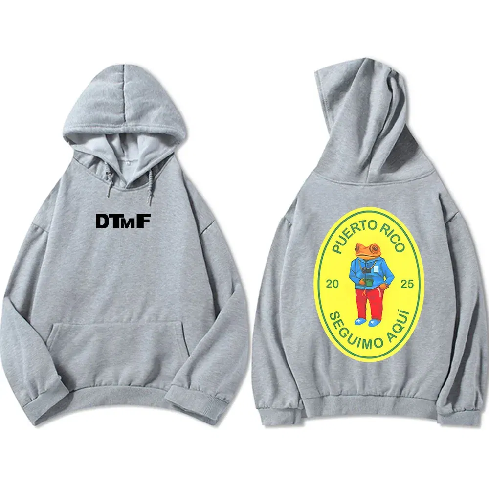 Color: Navy Blue, Size: L - DTMF Deb?­ Tirar Más Fotos 2025 New Album Hoodies Bad Bunny Singer Printing Sweatshirts Men Women Clothing Sudaderas Hombre Male