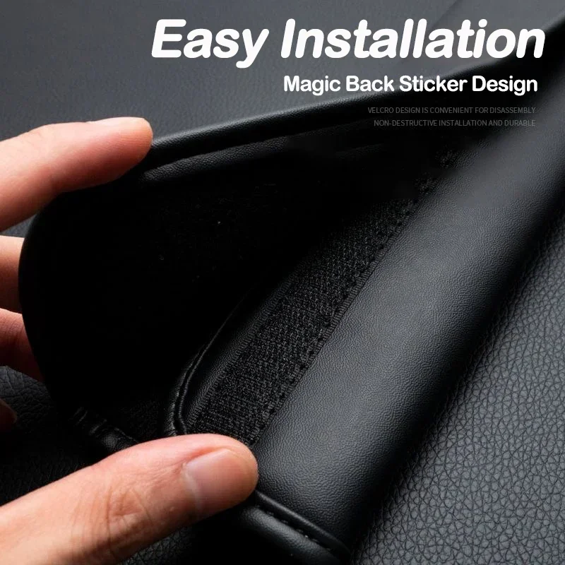 Color Name: black - 2Pcs For DS SPIRIT DS3 DS4 DS5 DS6 DS7 Nappa Car Leather Seat Belt Covers Styling Interior Car Accessories