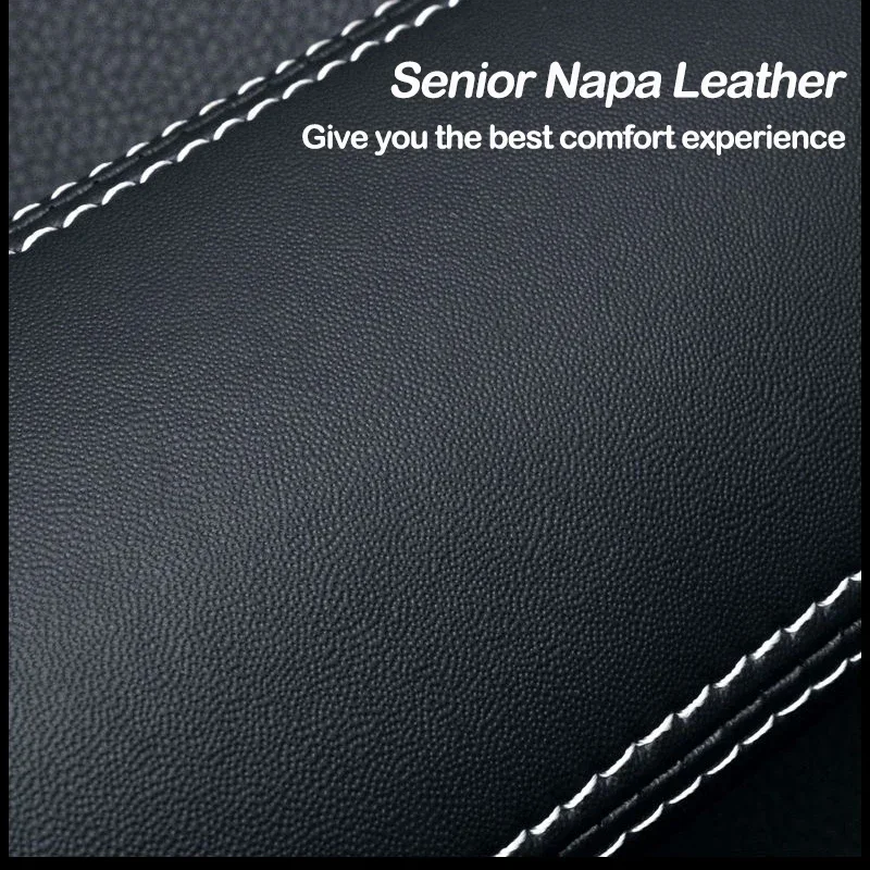 Color Name: black - 2Pcs For DS SPIRIT DS3 DS4 DS5 DS6 DS7 Nappa Car Leather Seat Belt Covers Styling Interior Car Accessories