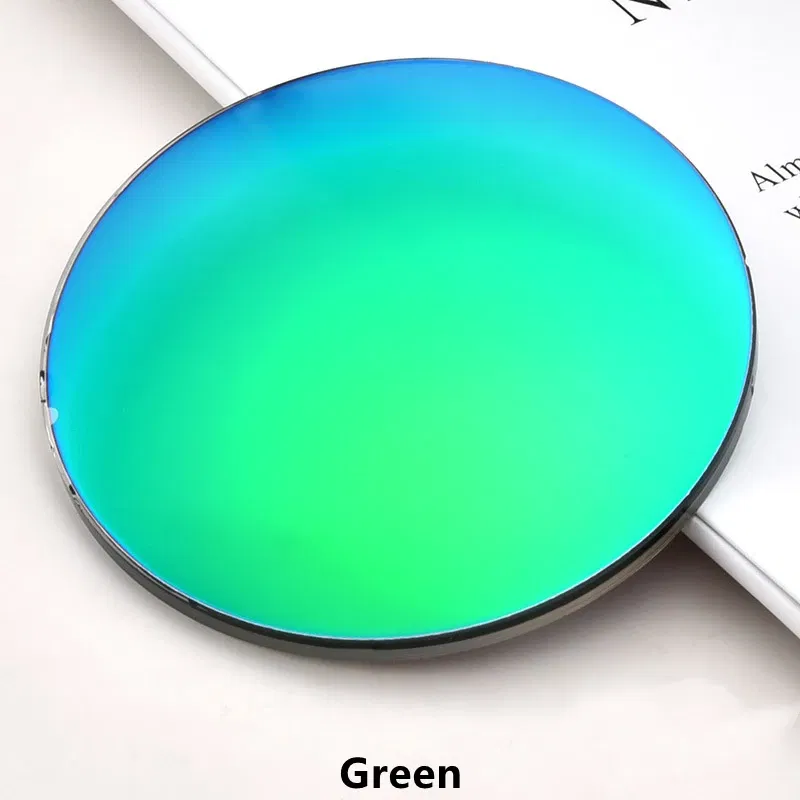 Lenses Color: Khaki, Lens Index: 1.49 - YIMARUILI 1.49 1.56 1.61 1.67 Polarized Lens Sunglasses Lens UV400 Optical Prescription CR-39 Resin Colorful Mirror Lens 1 Pair