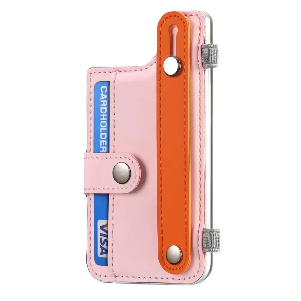 Color: pink, Ships From: CHINA - Card Holder For Back Of Phone Universal Card Holder For Phone Case Multifunctional Phone Wallet Attachment With Pen Clip For All