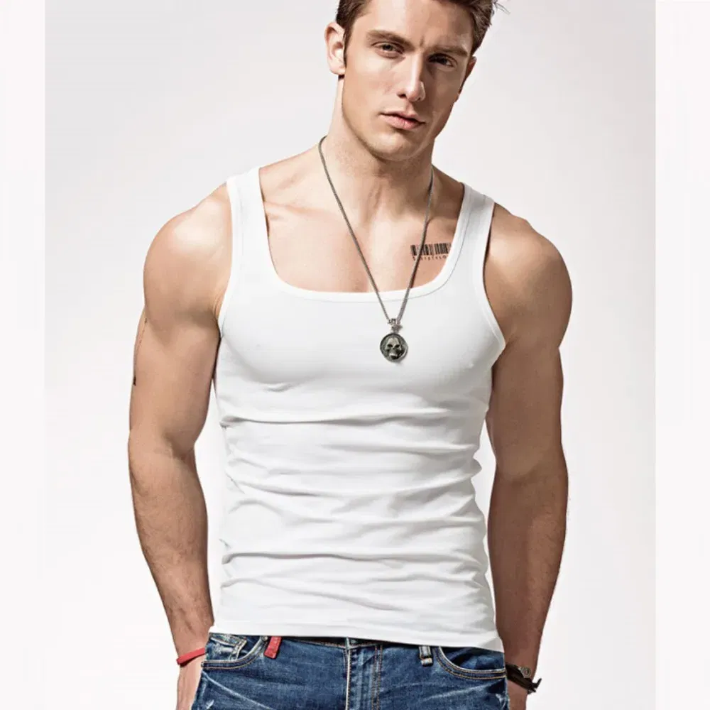 Color: black, Size: XL - 2024 Summer Plus Size Men Clothing Tank Tops Black White Gray Singlets Sleeveless Fitness Men Vest Casual Bodybuilding Vest New