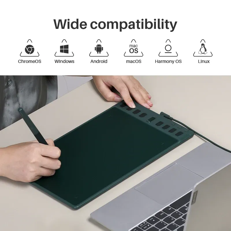 Color: Army Green, Ships From: GERMANY - Huion Inspiroy 2 M H951P Graphics Tablets 8.7x5.4 inch PenTech 3.0 Digital Drawing Pen Tablet 8 Express Keys With 3 Group Key