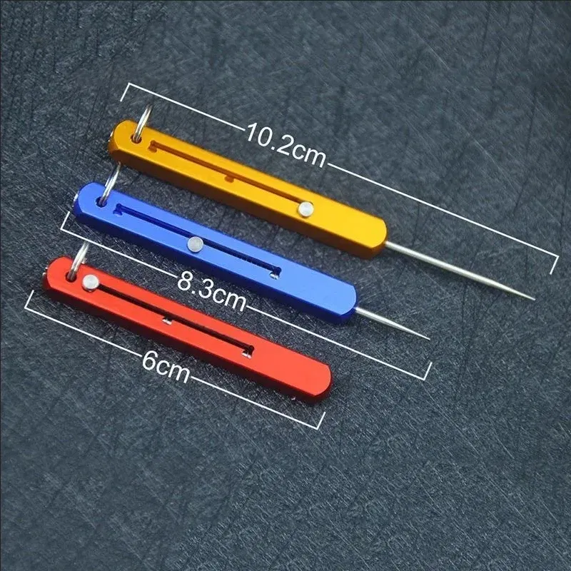 Color: Red - Rectangular Telescopic Integrated Toothpick And Tooth Picking Tool, Multifunctional Single Head Fruit Pick Toothpick