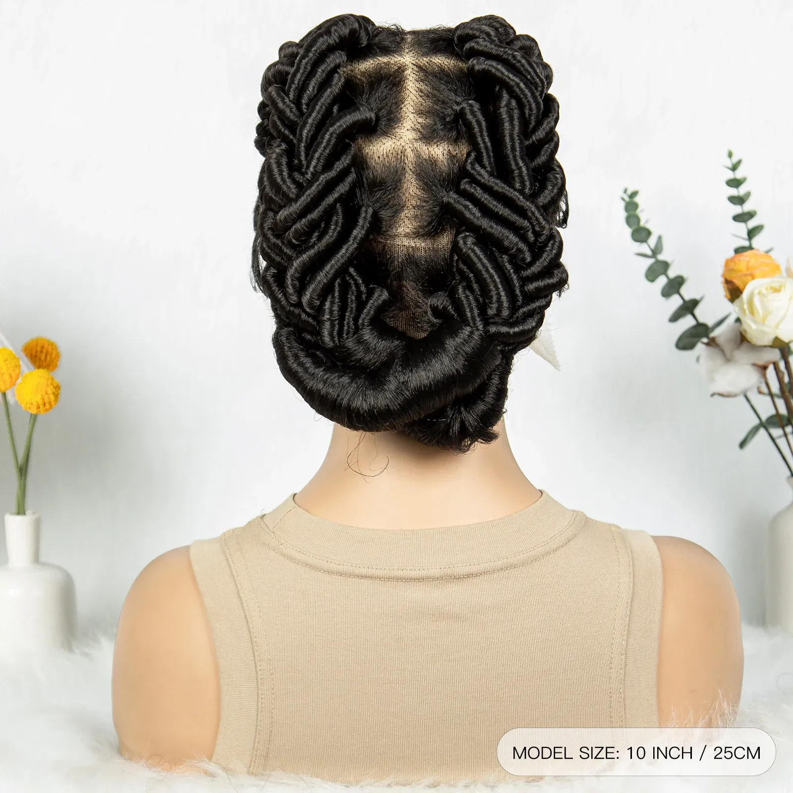 Kima Full Lace Braided Wigs Crochet Twisted Wigs Synthetic Knotless Cornrow Transparent Lace Front Wigs for Black Women