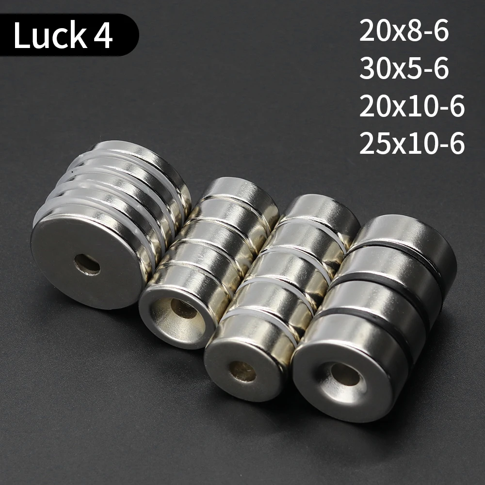 Color: Blue, Size: 2m - Round Magnet 8/10/12/15/20/25/30mm x Hole3/4/5/6mm Neodymium Magnet N35 Permanent NdFeB Super Strong Powerful Magnets With hole