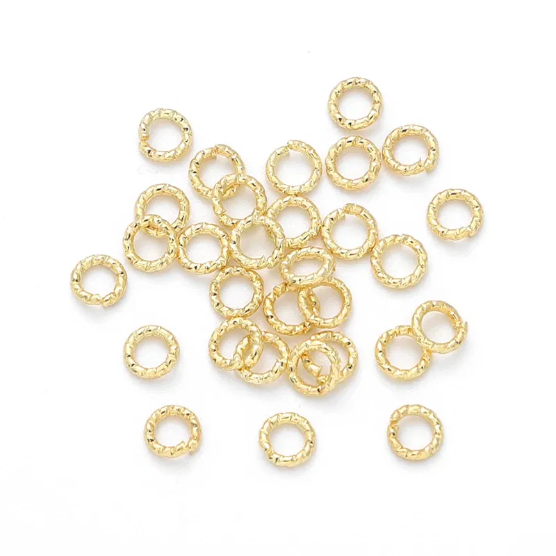 Color: WHITE - 20Pcs 4/6/8/10mm Silver/14K Gold Plated Brass Jump Rings Open Loops for Earring Bracelet Necklace DIY Jewelry Making Findings