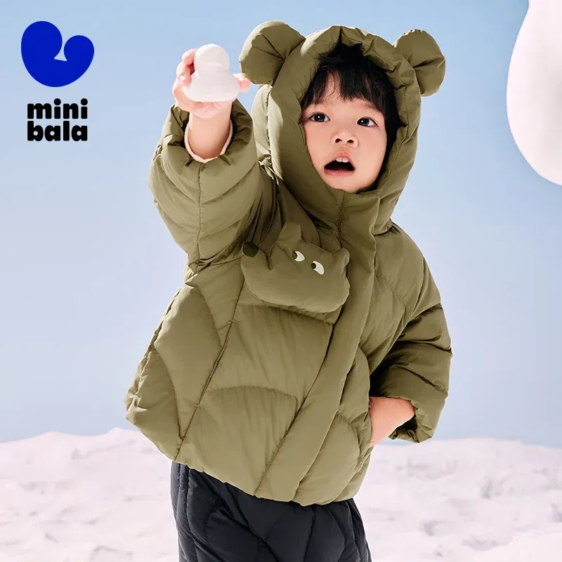 Color: Brown, Ships From: CHINA, Kid Size: 6M - Mini Bala Down Jacket For Boys and Girls 2024 Winter New Style Cute Doll Baby Warm Greatcoat Kids Clothing Toddler Outerwear