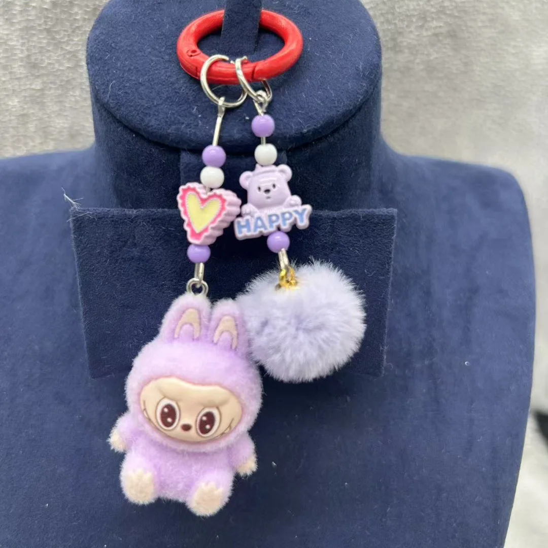 Color: Red, Ships From: CHINA - Mini cloth keychain kawaii three-dimensional cartoon creative car phone pendant bag hanging children's day gift