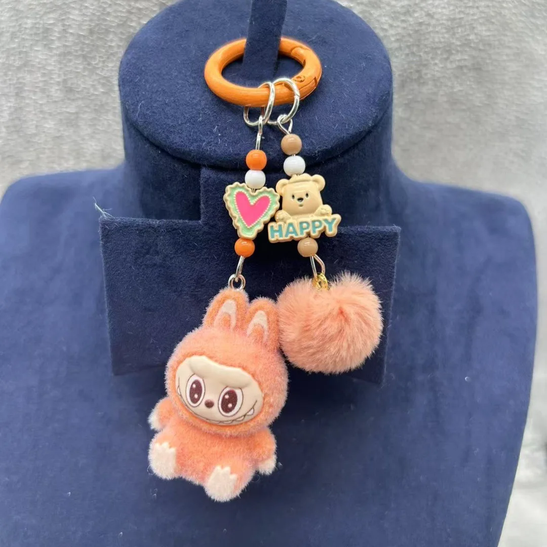 Color: Red, Ships From: CHINA - Mini cloth keychain kawaii three-dimensional cartoon creative car phone pendant bag hanging children's day gift