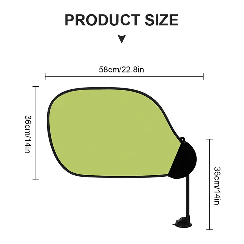 Color: Green - BLALION Car Side Window Sun Shade UV Protection Adjustable Suction Cup Sunshade Summer Foldable Sun Protection Heat Insulation