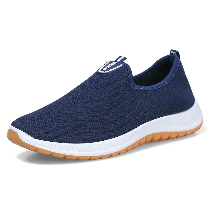 Color: Beige, Shoe Size: 41 - 2022 Leisure Sports Cloth Shoes Men's Mesh Breathable Soft Sole Running Shoes