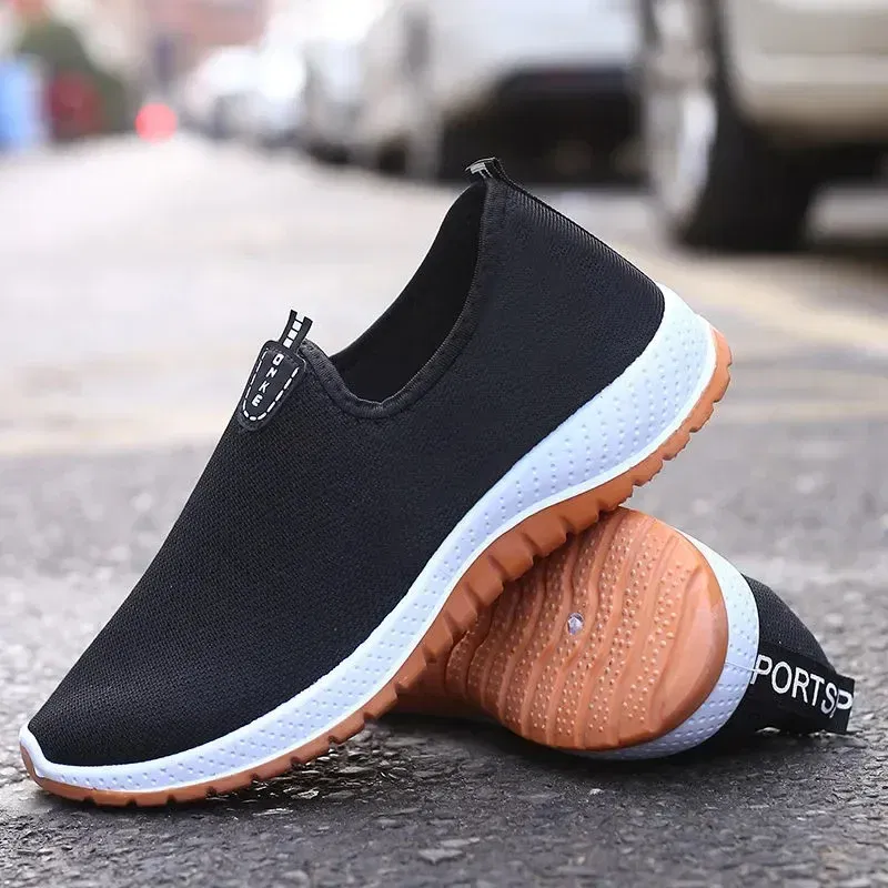 Color: Beige, Shoe Size: 41 - 2022 Leisure Sports Cloth Shoes Men's Mesh Breathable Soft Sole Running Shoes