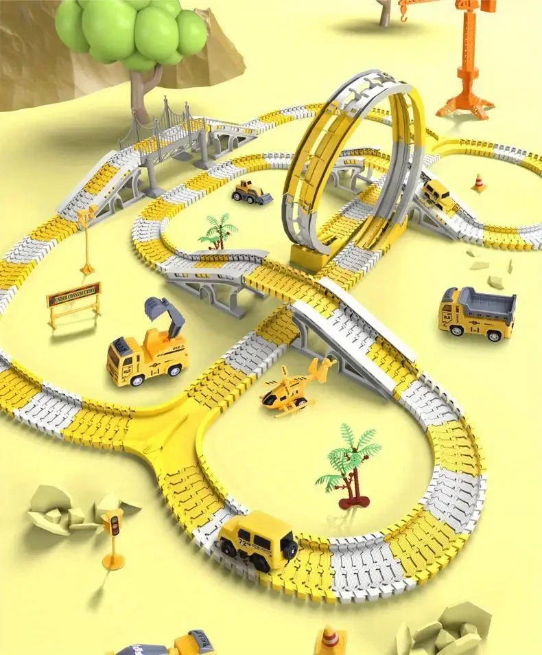 Electric Track Train Car Set - Develops Problem-Solving Skills, Enhances Creativity, and Fosters STEM Learning - Perfect Educational Gift for Kids, Ideal for Halloween and Christmas