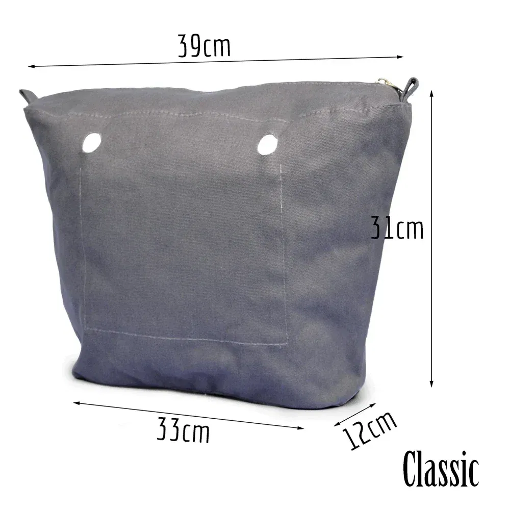 Color: camel - TANQU New Inner Lining Zipper Pocket for Classic Obag Insert with Inner Waterproof Coating for O Bag