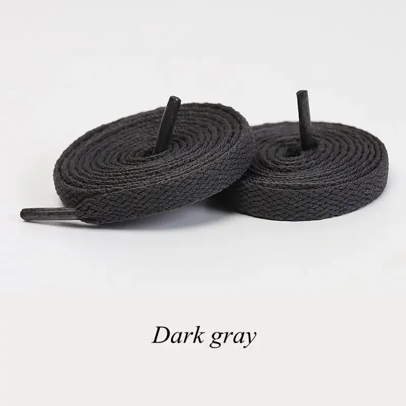 Color: Dark Grey, Ships From: CHINA, Length: 120cm - 1pair Flat Shoelaces Classic Shoe Laces Fit Fashion Solid Sports Shoelace Casual Unisex Shoe Strings Shoe Accessories