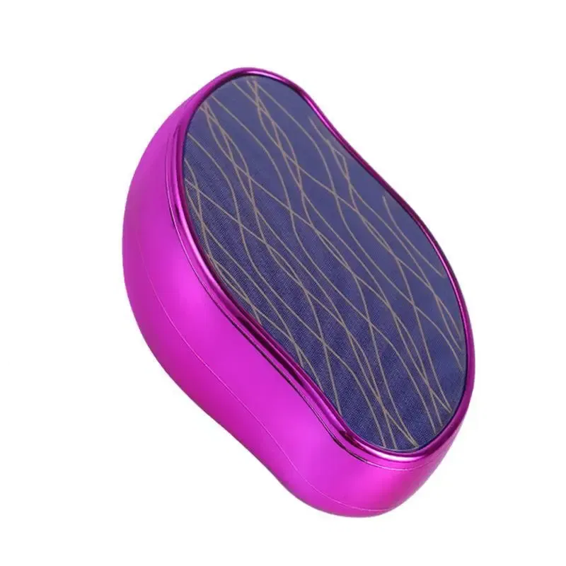 Color: Yellow - Hot Crystal Physical Hair Removal Eraser Glass Hair Remover Painless Epilator Easy Cleaning Reusable Body Care Depilation Tool