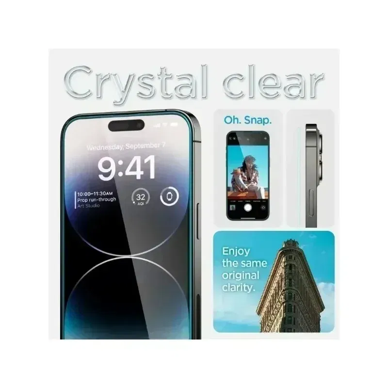 Color: Dark blue - BX -Sp-gen tempered glass ForIPhone 15 Pro Max/15/16 Pro Max s24 ultra GLAS.tR EZ Fit Auto Tray HD for iPhone Screen Protector