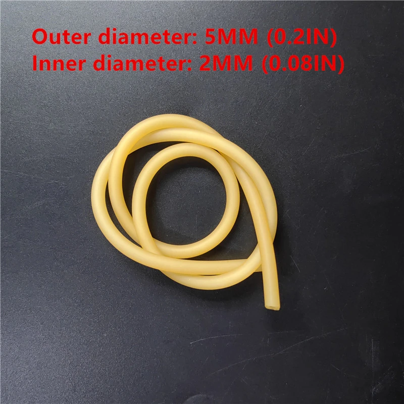 Color: Green - Plain Colour Latex Slingshot Rubber Tube Hunting And Shooting High Elastic Accessories With A Diameter Of 2mm X 5mm/0.08 X 0.2in