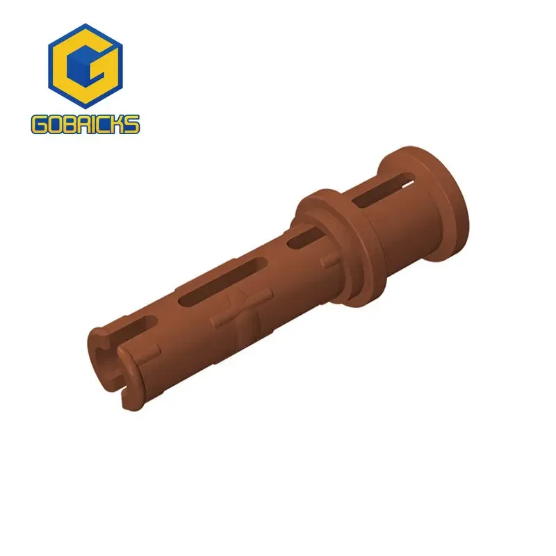 Color: Yellow - Gobricks 10PCS Bricks Technical Pin 3L with Friction Ridges Lengthwise and Stop Bush Compatible With 32054 Assembles Block