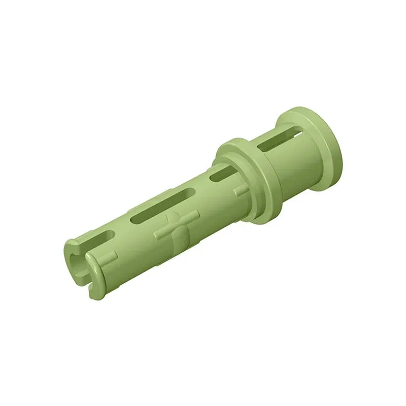 Color: Yellow - Gobricks 10PCS Bricks Technical Pin 3L with Friction Ridges Lengthwise and Stop Bush Compatible With 32054 Assembles Block