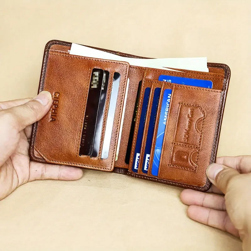 Genuine Leather Rfid Blocking Wallets