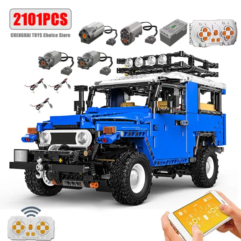 Color: DARK GRAY - Technical Car APP Remote Control Motor Power SUV Series Building Blocks Bricks MOC Off-road Vehicle Model Sets Boy Toys Kid Gift