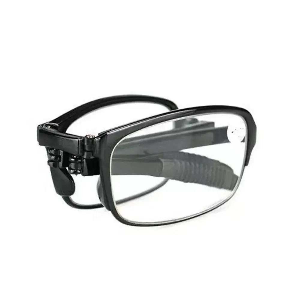 Frame Color: Black, Eye Prescription: +250 - Folding Reading Glasses Women's Presbyopia Glasses Ultra Light Fashionable Portable Anti Blue Light Men's TR90 Eyewears Glasses