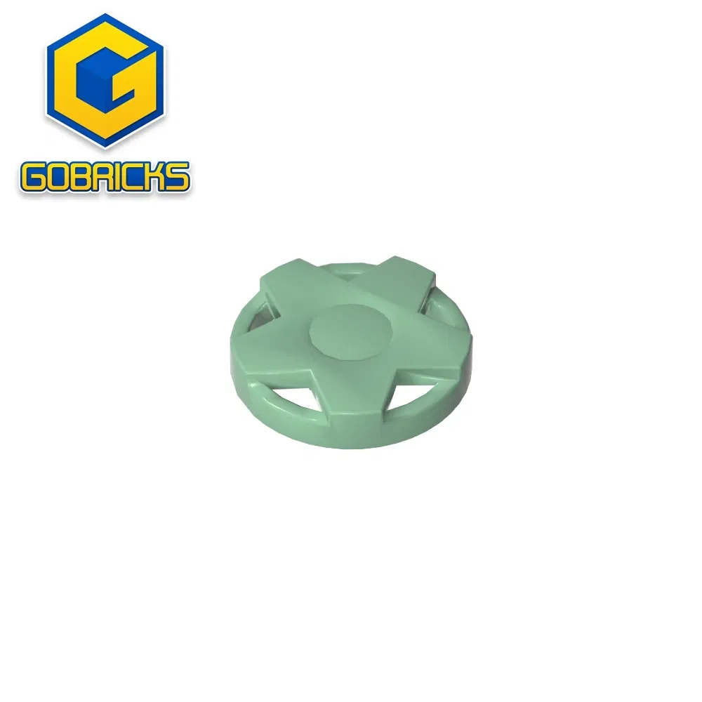 Color: Red - Gobricks GDS-21231 Wheel Cover 5 Spoke Wide - for Wheel 18976 compatible with lego 29117A Assembles Building Blocks
