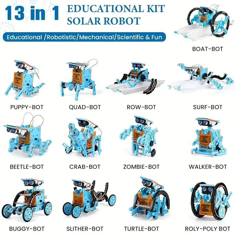13 In 1 STEM Solar Robot Kit - Educational Toy