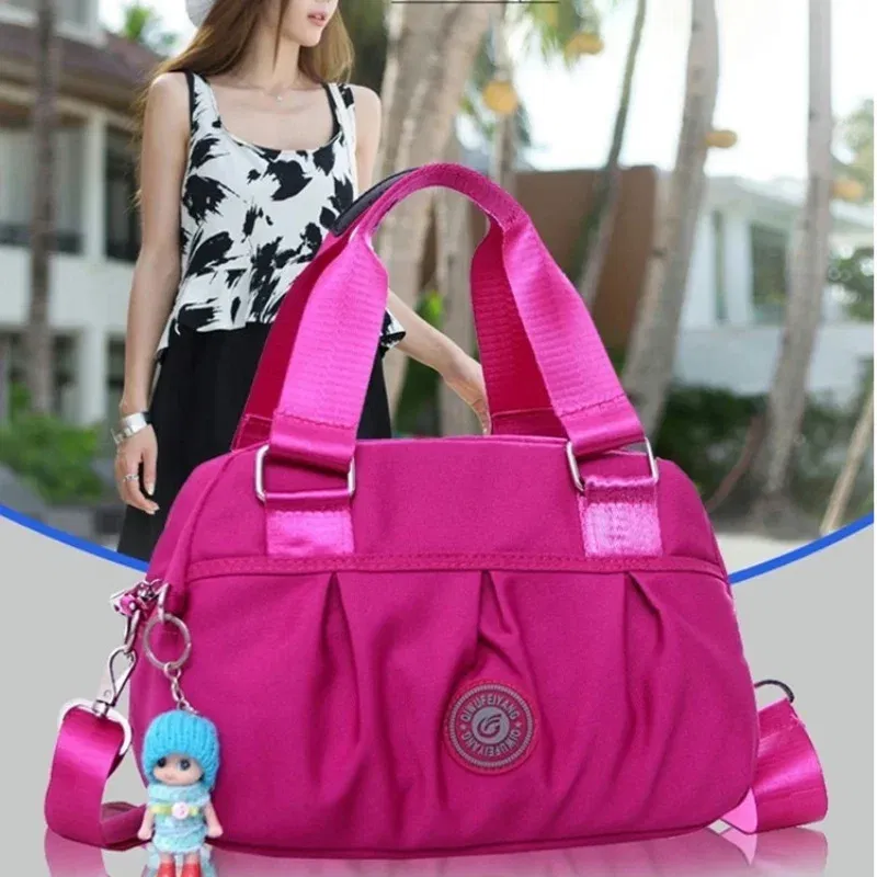 Color: SKY BLUE - New Women Bag Nylon Waterproof Messenger Bags For Lady Crossbody Shoulder Bag Casual Handbags High Quality Multifunctional