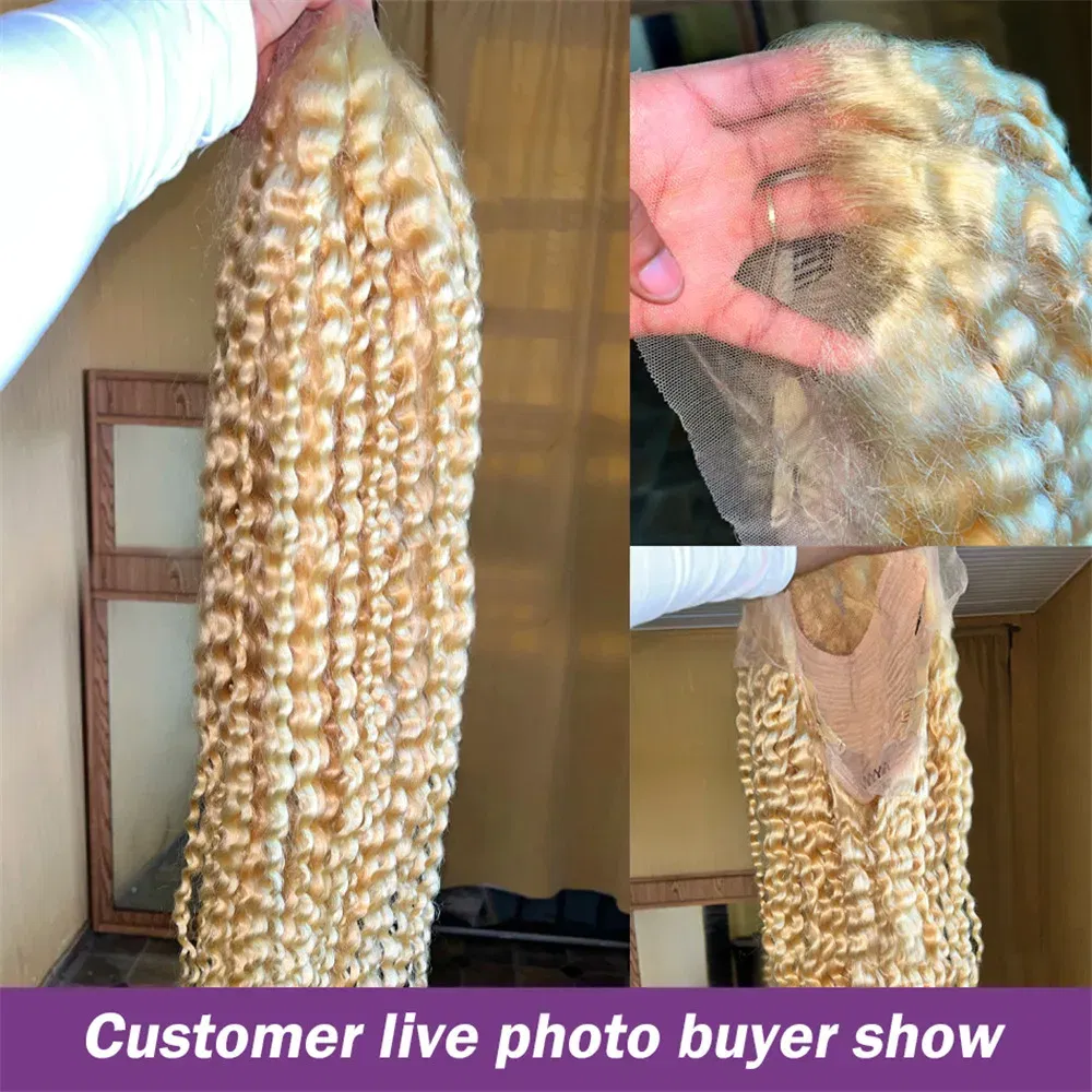 Color: #1, Ships From: CHINA, Stretched Length: 20inches, Density: 150% - 613 Blonde Curly glueless 13x6 Transparent Hd lace front wig Deep Wave human hair 36 inch Brazilian wig pre plucked for women
