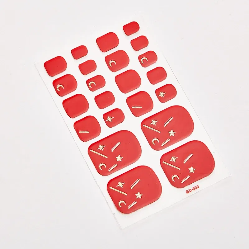 Color: Amry Green - 22 Tips/Sheet Valentines Loveliness Full Cover Nail Stickers Fashion Nail Stickers Nail Sticker Set Designed Nail Tape Shiny