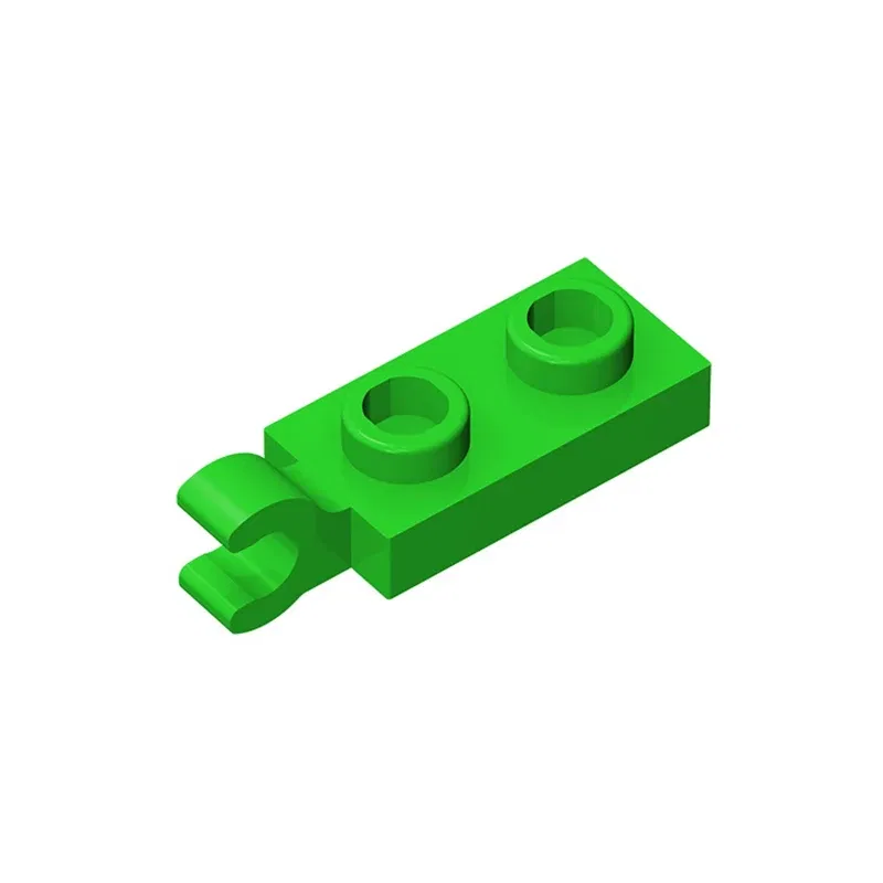 Color: Light Aqua - Gobricks 10PCS Bricks PLATE 2X1 W/HOLDER VERTICAL Compatible with 63868 children's toys Assembles Building Blocks Technical 2022