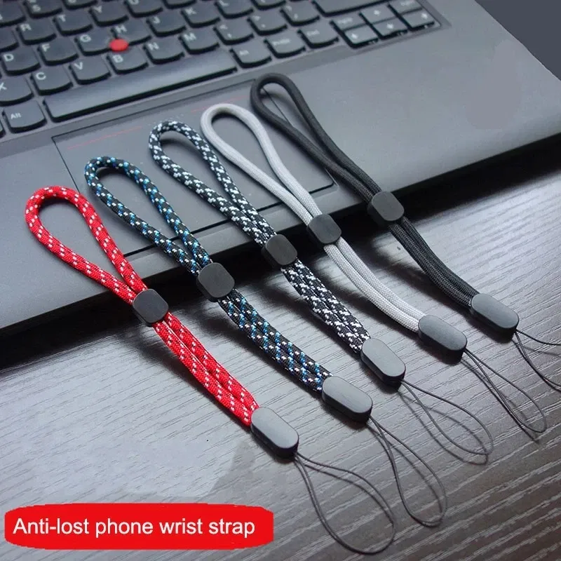 Color: WHITE - Adjustable Hand Wrist Lanyard Strap String for Mobile Phone Keys Keychains USB Flash Drives U Disk Camera Anti-lost Lanyard