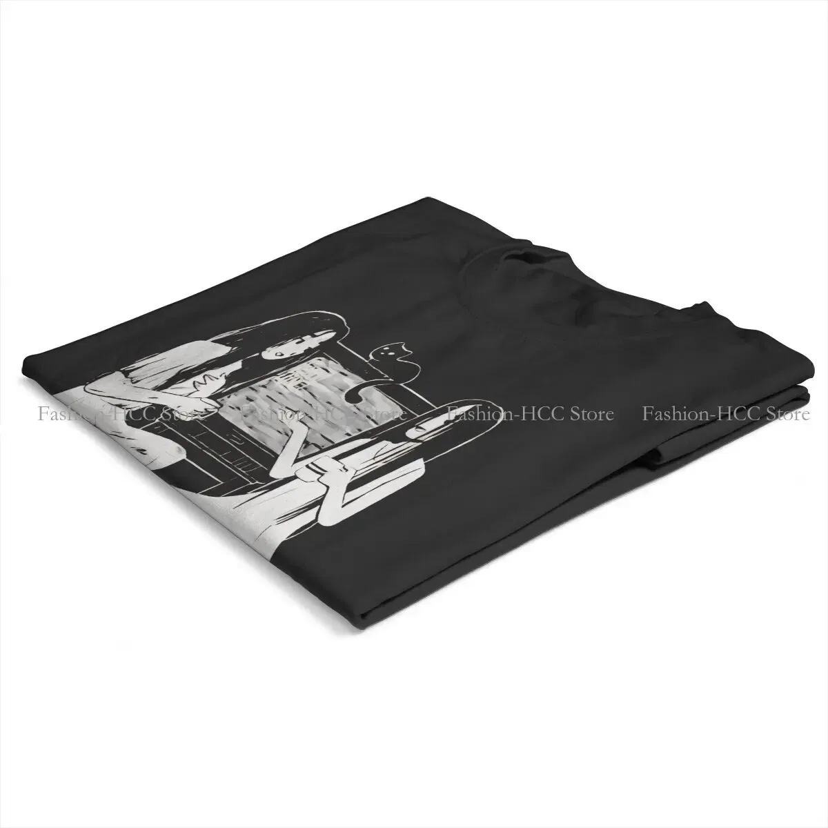Color: WHITE, Size: S - Sadako And Kayako Tea Time Newest Polyester TShirts Ju On The Grudge Movie Momen Graphic Tops T Shirt O Neck