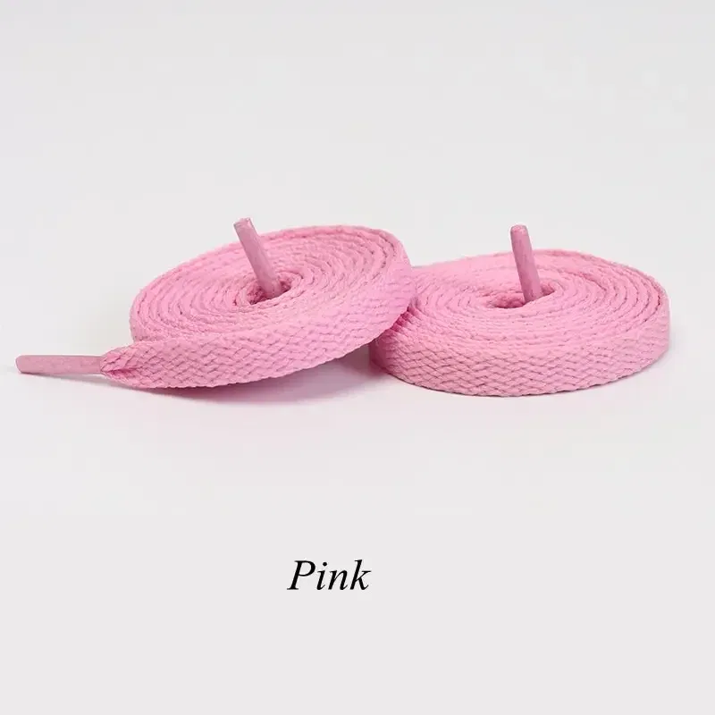 Color: Pink, Ships From: CHINA, Length: 140cm - 1pair Flat Shoelaces Classic Shoe Laces Fit Fashion Solid Sports Shoelace Casual Unisex Shoe Strings Shoe Accessories