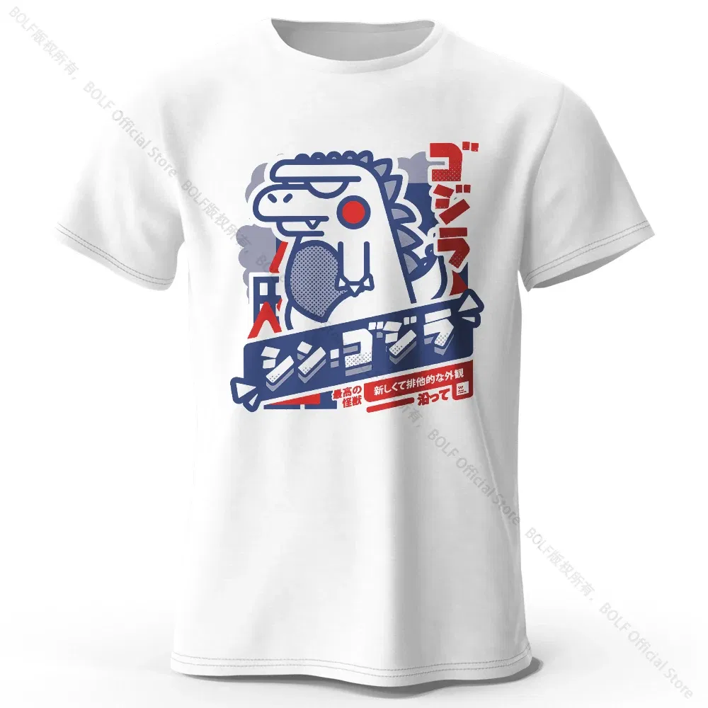 Color: WHITE, Size: XXXL - Harajuku Kawaii Animal Printed 100% Cotton T-Shirt, Lightweight Round Neck Short Sleeve Tee, Unisex Casual Wear