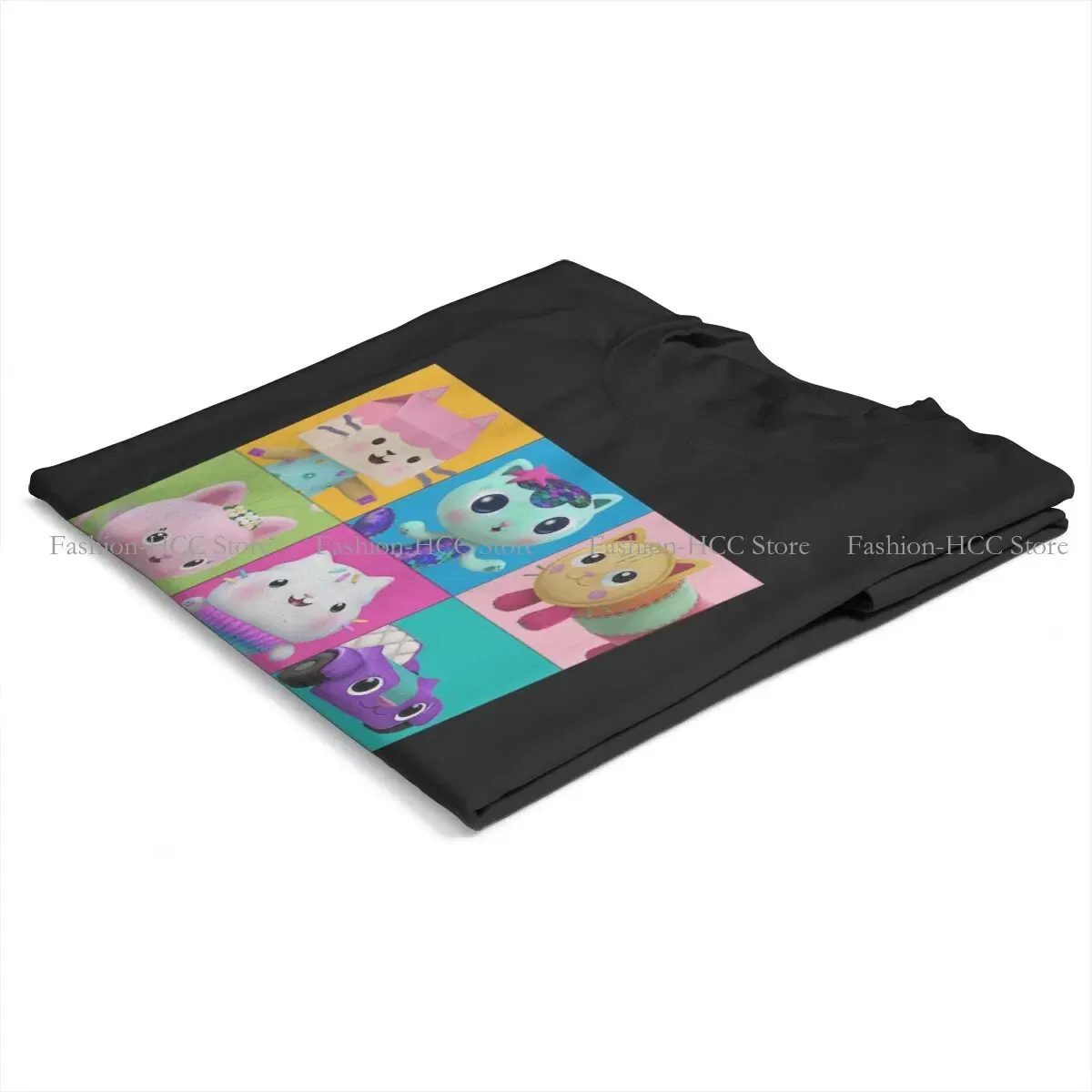 Color: black, Size: L - Essential Style Polyester TShirt Gabby's Dollhouse Gabby Cartoon Comfortable Hip Hop Gift Idea T Shirt Stuff