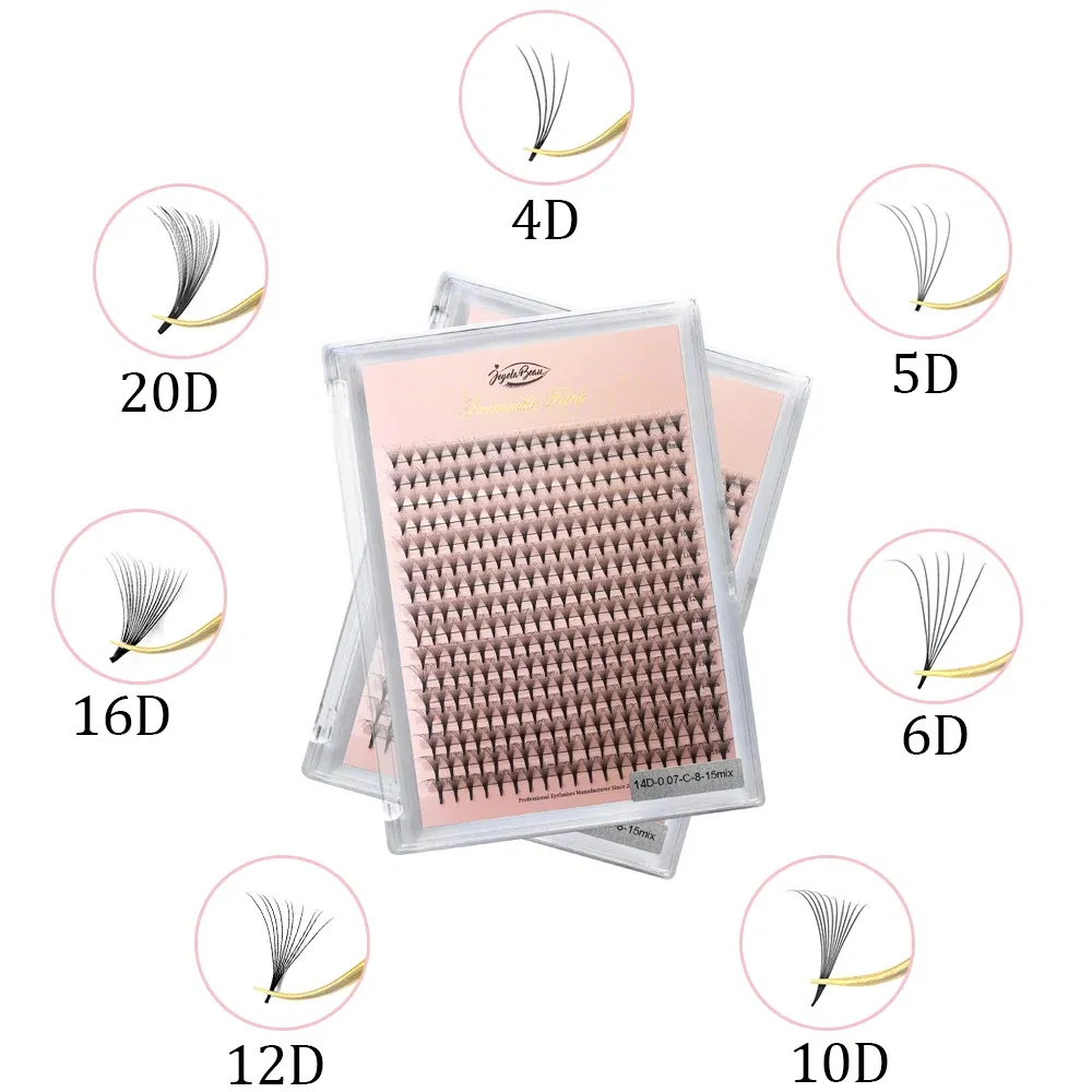 Color: Blue, Curl: C, Thickness: 0.07mm, Length: 9mm, Ships From: CHINA - Goddess Premade Volume Fans 5D 6D 10D 12D 14D 16D 20D Individual Lashes Extension Pointy Stem Russian Volume Fans 120/320 fans