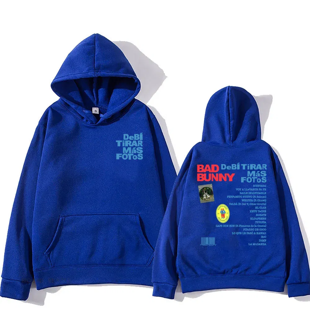 Color: PURPLE, Size: S - Unisex Streetwear Bad Bunny DTMF Hoodies 2025 New Album Deb? Tirar Más Fotos Printing Sweatshirts Winter Comfortable Male Hoodie