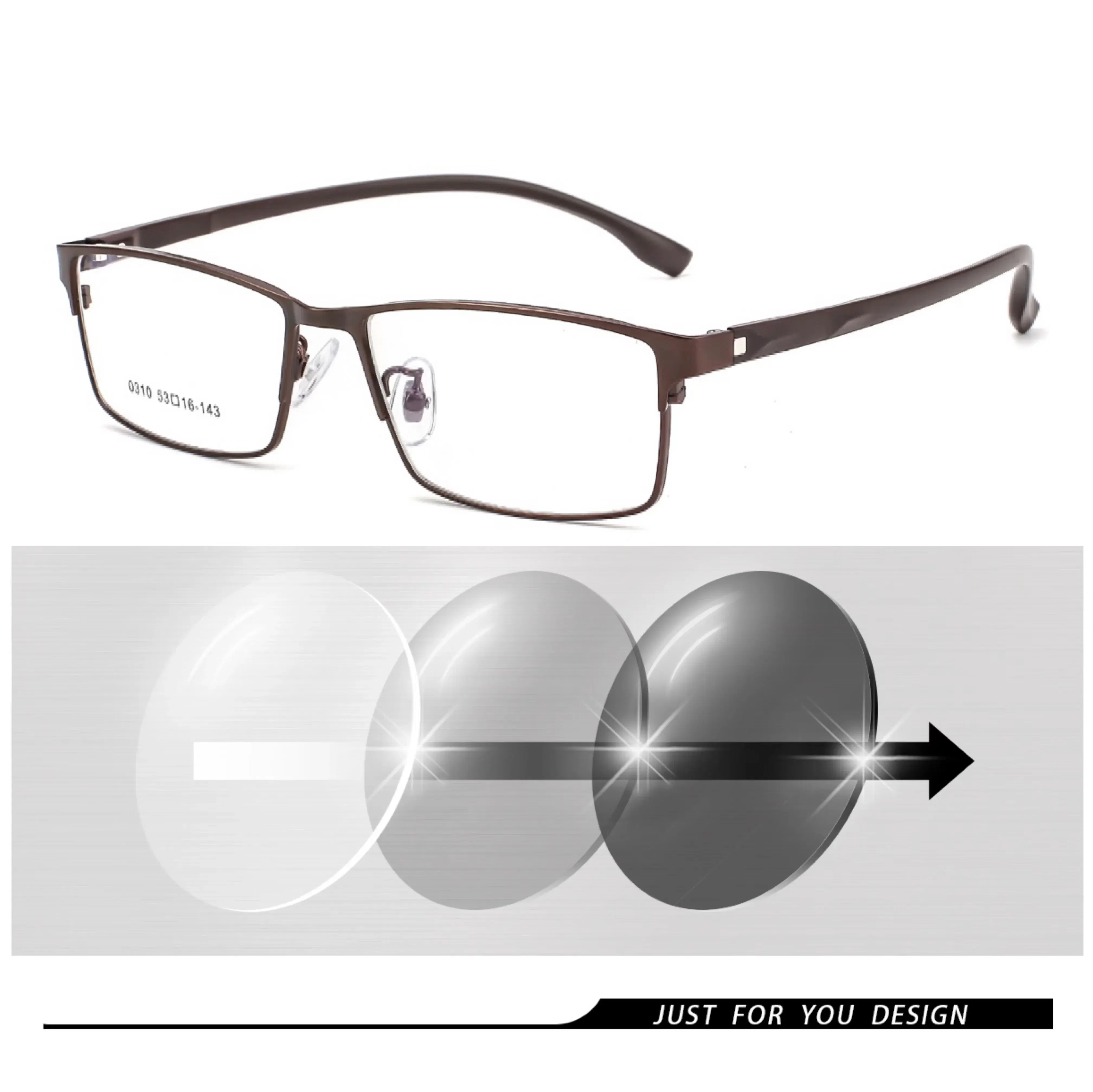 Frame Color: Yellow, Ships From: CHINA, Eye Prescription: +550 - New Finished Myopia Sun Photochromic Glasses Fashion Chameleon Gray Lens Metal Legs With Degrees Sunglasses -1 -1.5 -2.0 -2.5 -3