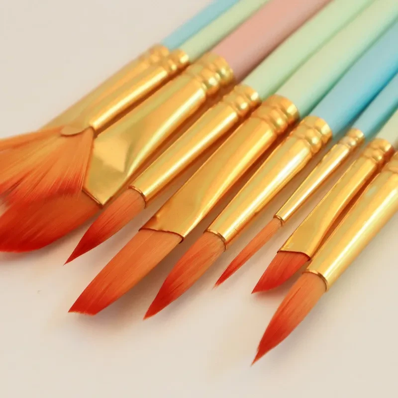 12 Gradient Color Nylon Brush