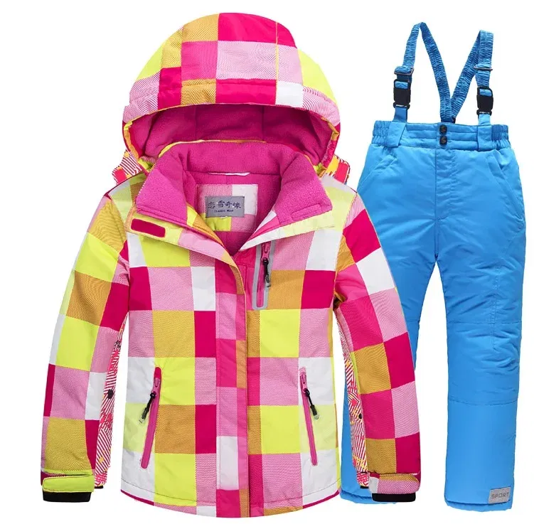Color: SKY BLUE, Kid Size: 3T - OLEKID 2025 Russia Winter Children Boy Ski Suit Waterproof Girl Jacket Overalls Snowsuit 3-16 Years Kid Teenage Parka Snow Suit