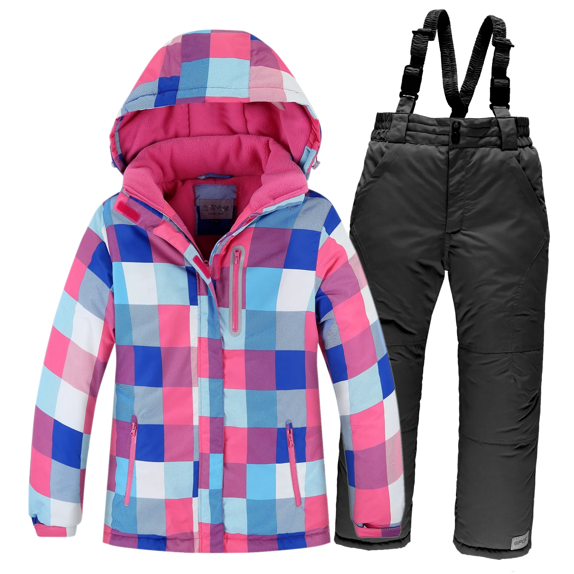 Color: SKY BLUE, Kid Size: 3T - OLEKID 2025 Russia Winter Children Boy Ski Suit Waterproof Girl Jacket Overalls Snowsuit 3-16 Years Kid Teenage Parka Snow Suit