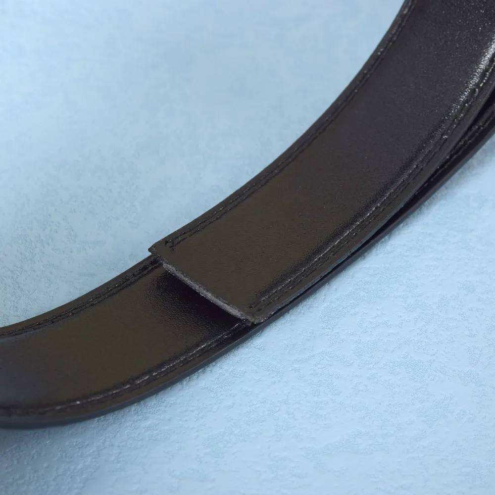 Color: black, Belt Length: 120cm - Men'S No Buckle Automatic Ratchet Belt Replacement Waist Straps Body Strap Without Buckle Belts Men Good Quality Belts Black