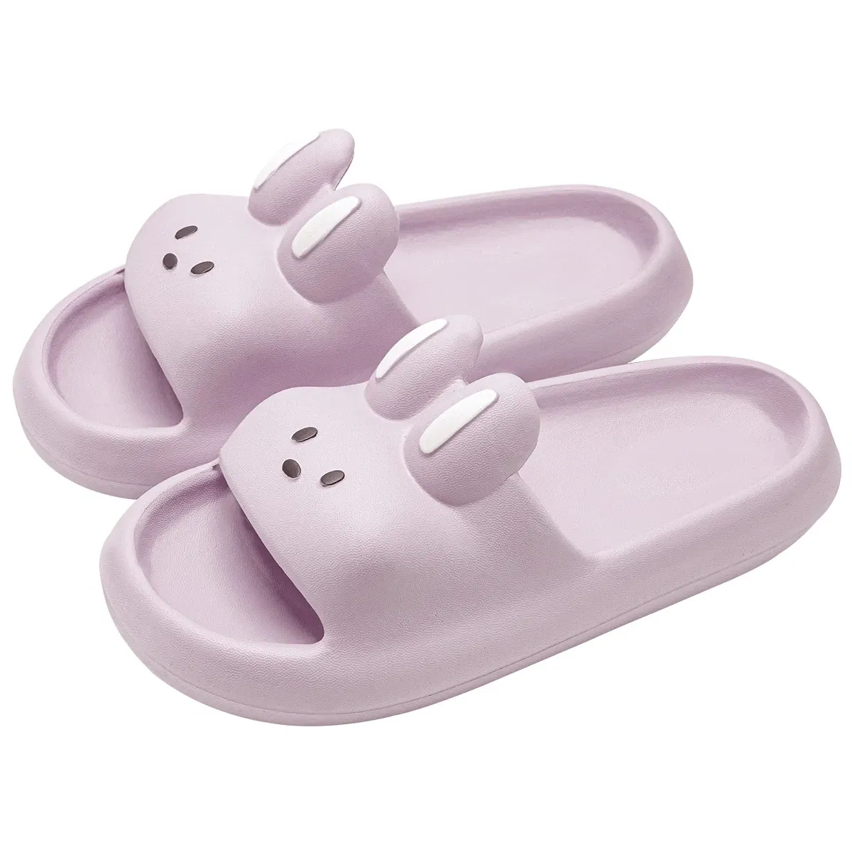 Color: black, Shoe Size: 42 - Pillow Rabbit Slippers for Women and Men | House Slides Shower Sandals | Extremely Comfy | Cushioned Thick Sole